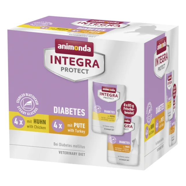 animonda Integra Protect Adult Diabetes 48 x 85 g - výhodné balení - míchané balení (kuřecí a krůtí)