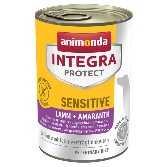 animonda Integra Protect Sensitive 6 x 400 g - jehněčí & amarant