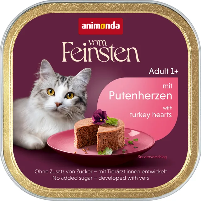 animonda Vom Feinsten Adult 32 x 100 g - s krůtími srdíčky