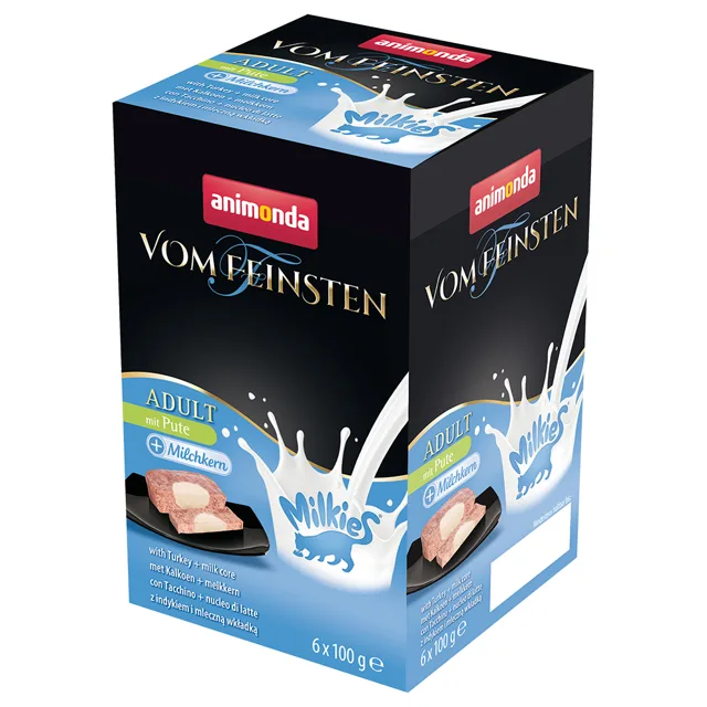 animonda Vom Feinsten Adult Milkies 6 x 100 g - s kuřecím a mléčným jádrem