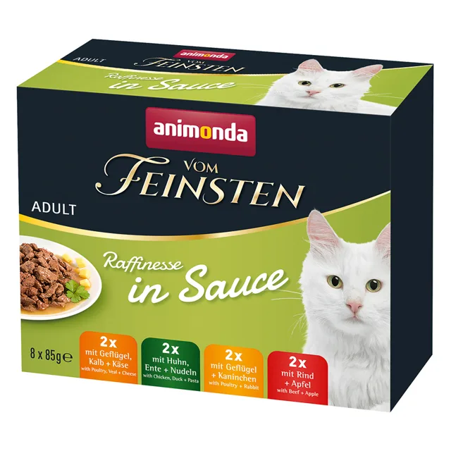 Animonda vom Feinsten Adult Raffinesse in Sauce - míchané balení - míchané balení 1 (4 druhy, 24 x 85 g)