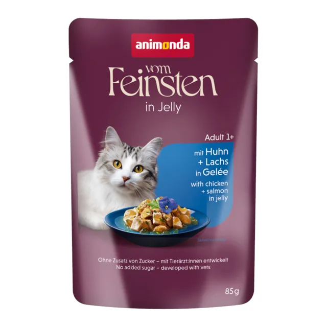 animonda Vom Feinsten Adult Raffinesse v želé 24 x 85 g - bohaté na kuře s lososem