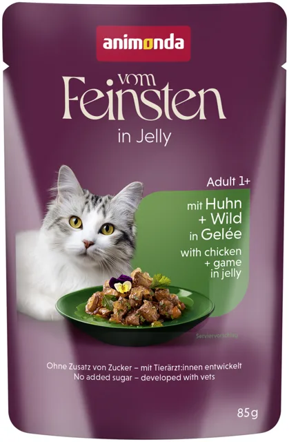 animonda Vom Feinsten Adult Raffinesse v želé 24 x 85 g - bohaté na kuře, se zvěřinou