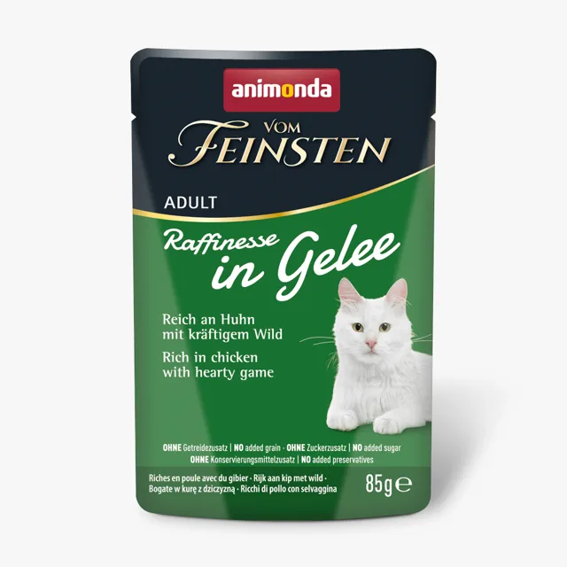 animonda Vom Feinsten Adult Raffinesse v želé 24 x 85 g - bohaté na kuřecí s hovězím