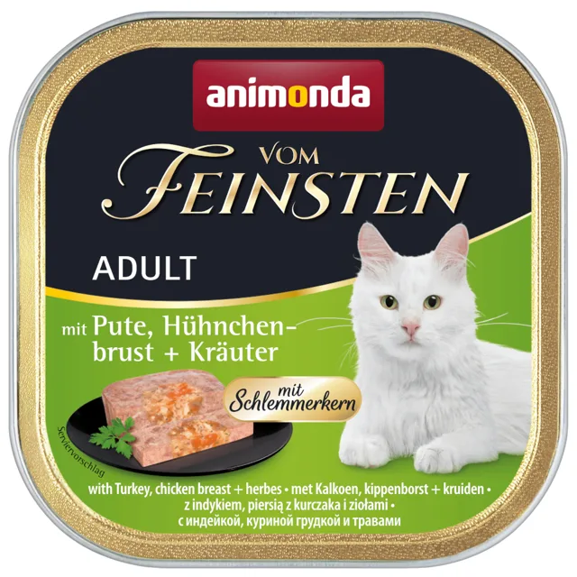 animonda Vom Feinsten Adult s náplní pro labužníky 36 x 100 g - kuřecí, losos a špenát