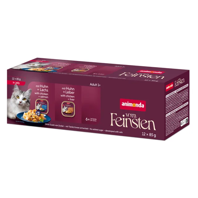 animonda Vom Feinsten Adult v želé 12 x 85 g - míchané balení (2 druhy)