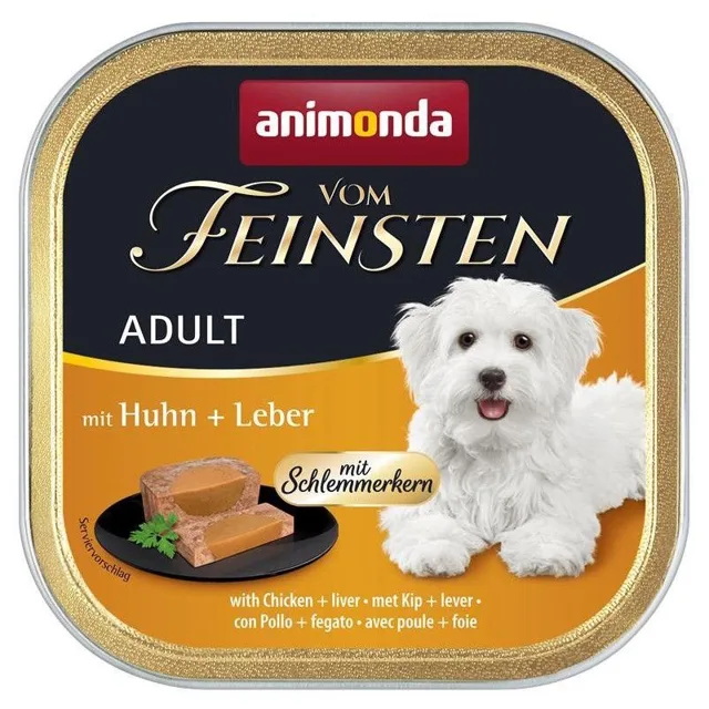 ANIMONDA Vom Feinsten Gourmet centre Adult s kuřetem a játry 150g paštika pro psy