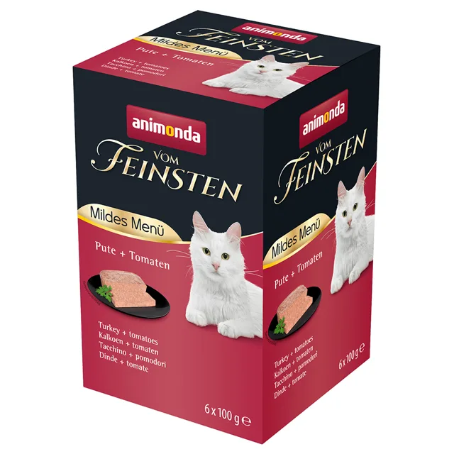 animonda Vom Feinsten Mild Menu Adult 6 x 100 g - krůtí a sýr