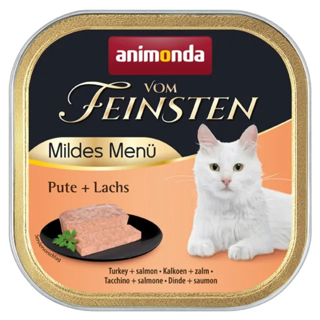 ANIMONDA Vom Feinsten Mild Menue Krůta a losos 100g paštika pro kočky