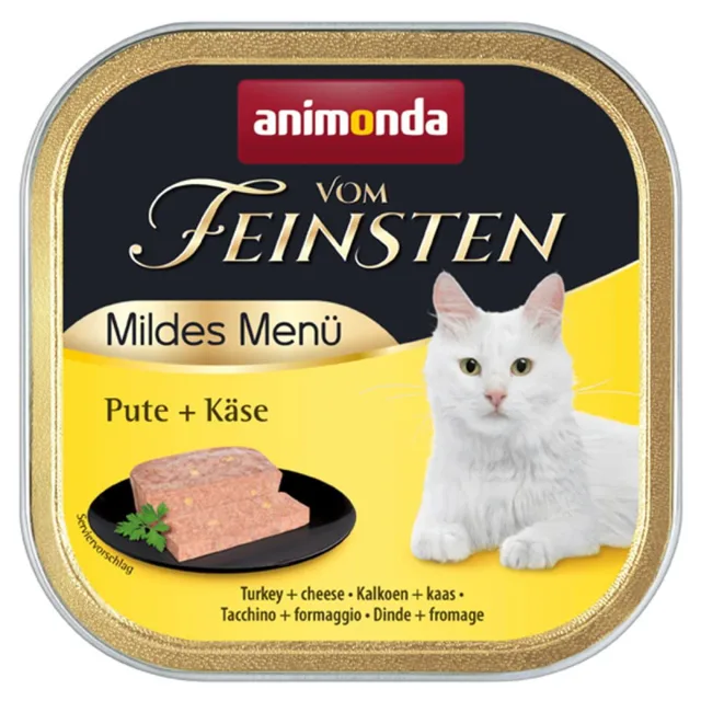 ANIMONDA Vom Feinsten Mild Menue Krůta a sýr 100g paštika pro kočky