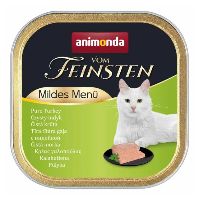 ANIMONDA Vom Feinsten Mild Menue Krůtí maso 100g paštika pro kočky