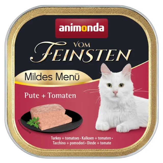 ANIMONDA Vom Feinsten Mild Menue krůtí maso a rajčata 100g paštika pro kočky