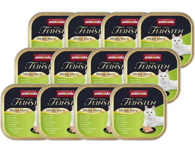 ANIMONDA Vom Feinsten Mild Menue Krůtí paštika 12x100g pro kočky