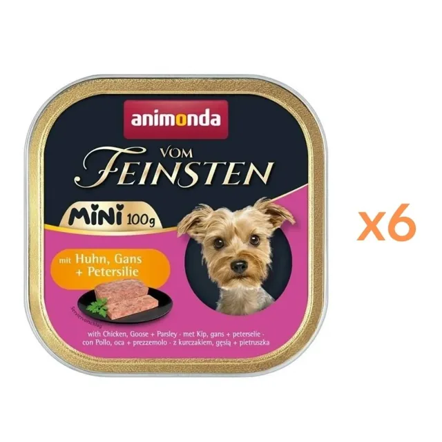 ANIMONDA Vom Feinsten Mini s kuřecím, husím a petrželkou 6x100g mokré krmivo pro psy malých plemen