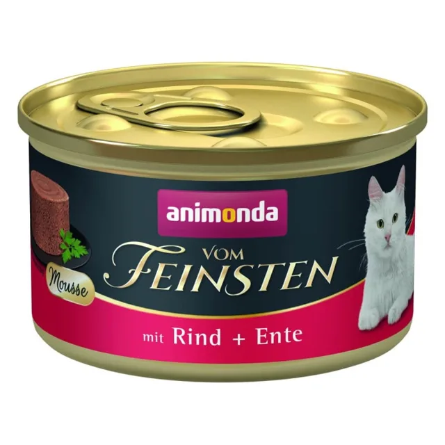 ANIMONDA Vom Feinsten Mousse s hovězím masem a kachnou 85g mousse pro kočky