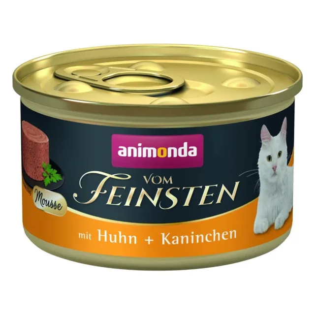 ANIMONDA Vom Feinsten Mousse s kuřetem a králíkem 85g paštika pro kočky