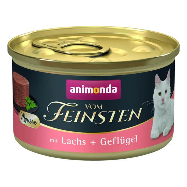 ANIMONDA Vom Feinsten Mousse s lososem a drůbeží 85 g konzerva pro kočky
