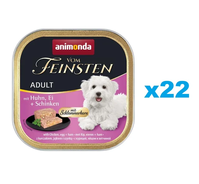 ANIMONDA Vom Feinsten Pate Kuřecí, vajíčko a šunka 22x150g
