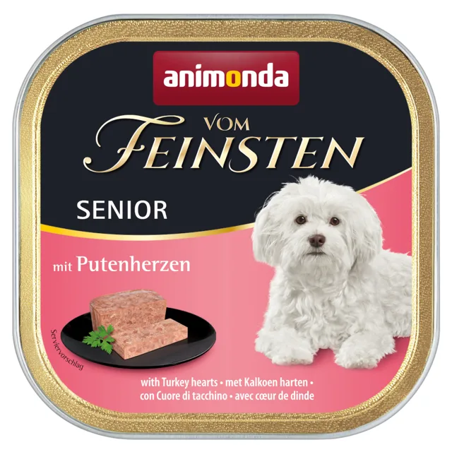 animonda vom Feinsten Senior 22 x 150 g - s krůtími srdíčky