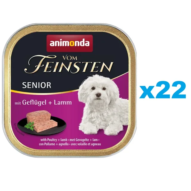 ANIMONDA Vom Feinsten Senior drůbež &amp; jehně 22x150 g