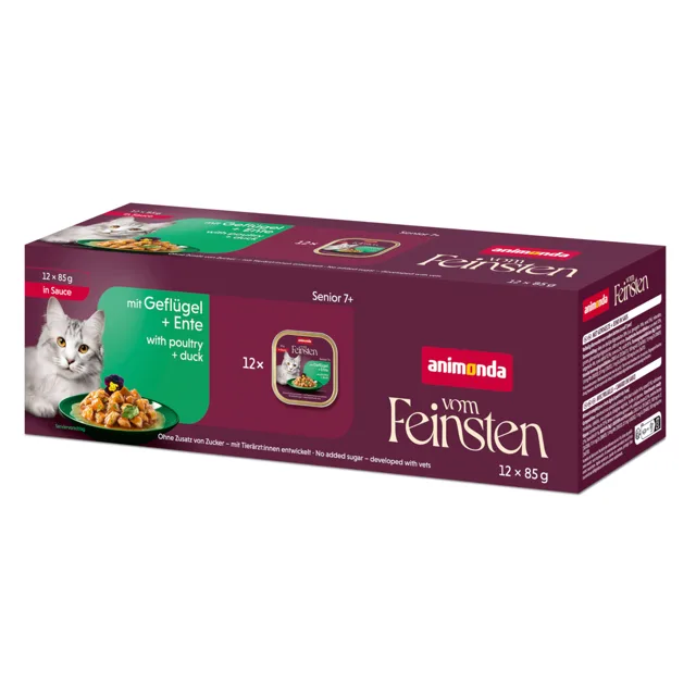 Animonda Vom Feinsten Senior v omáčce 12 x 85 g - drůbež a kachna