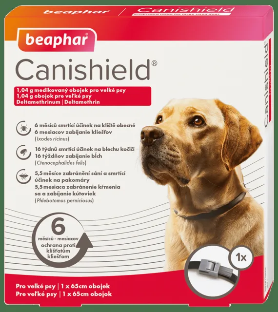Antiparazitní obojek pro velké psy Beaphar Canishield® 65 cm