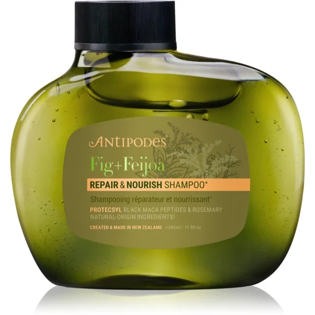 Antipodes Fig + Feijoa Repair & Nourish posilující šampon pro suché a poškozené vlasy 340 ml