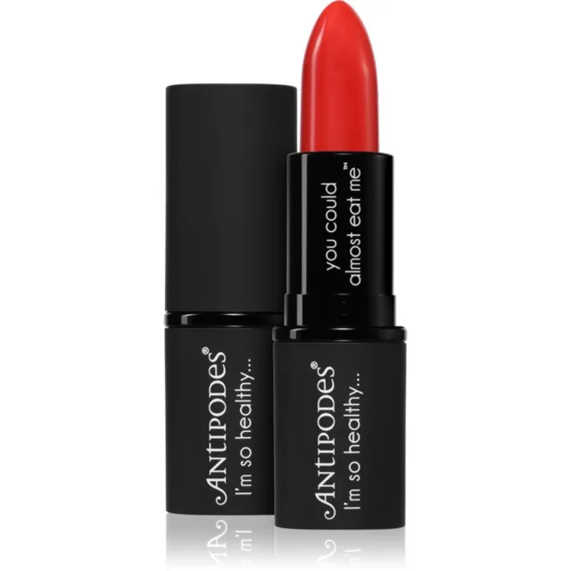 Antipodes Moisture-Boost Natural Lipstick vyživující rtěnka odstín West Coast Sunset 4 g