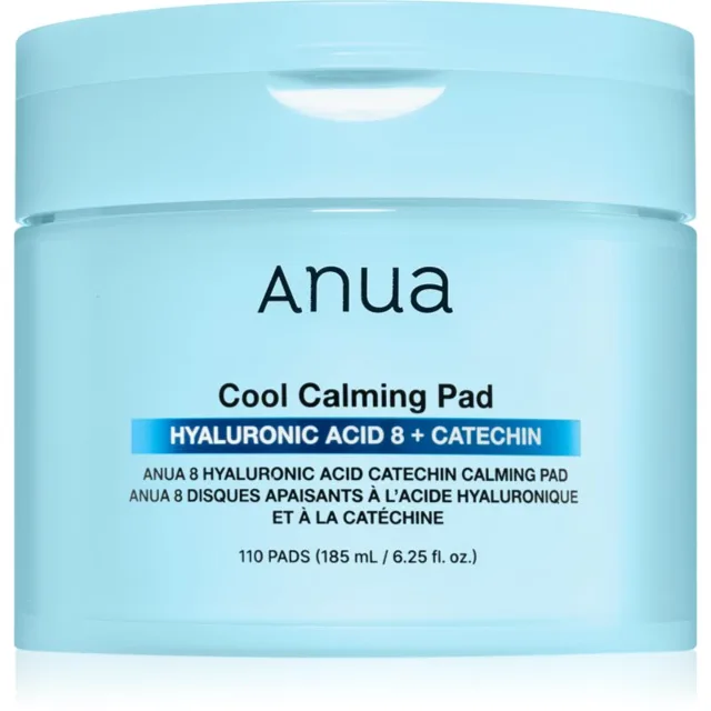 Anua 8 Hyaluronic Acid Catechin Calming Pad zklidňující polštářky s chladivým účinkem 110 ks