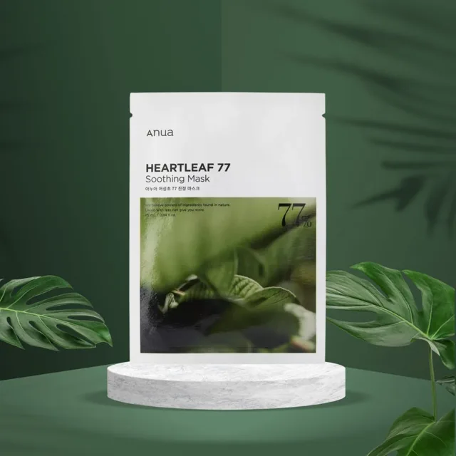 ANUA -  Heartleaf 77% Soothing Sheet Mask - Hydratační a zklidňující maska se 77% extraktem z toulně srdčité - 25 ml