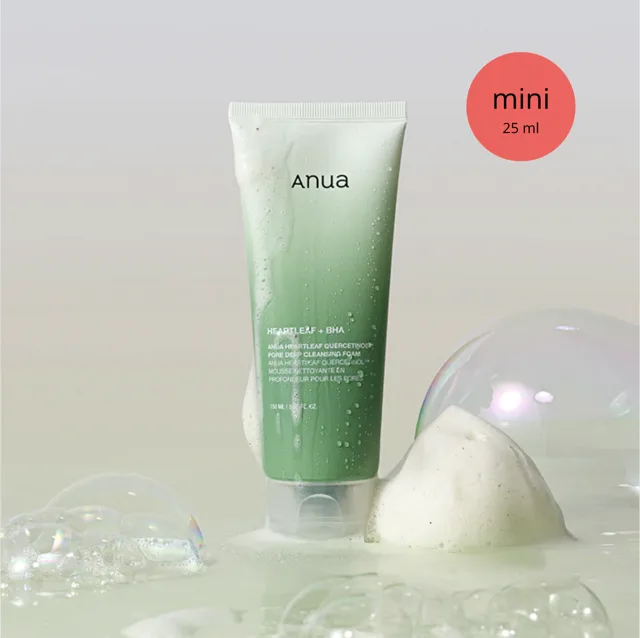 ANUA -  Heartleaf Quercetinol Pore Deep Cleansing Foam Mini - Mini hloubkově čisticí pěna na póry - 25 ml
