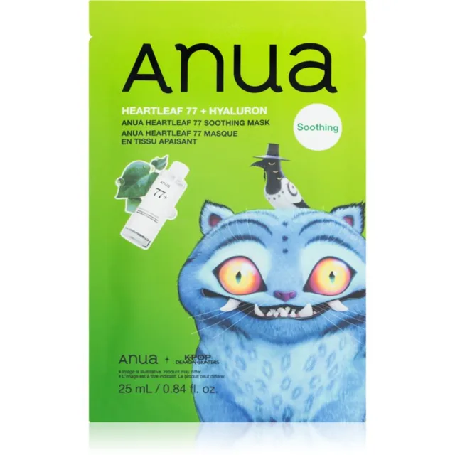 Anua K-Pop Demon Hunters Heartleaf 77% Soothing Mask hydratační plátýnková maska se zklidňujícím účinkem 25 ml