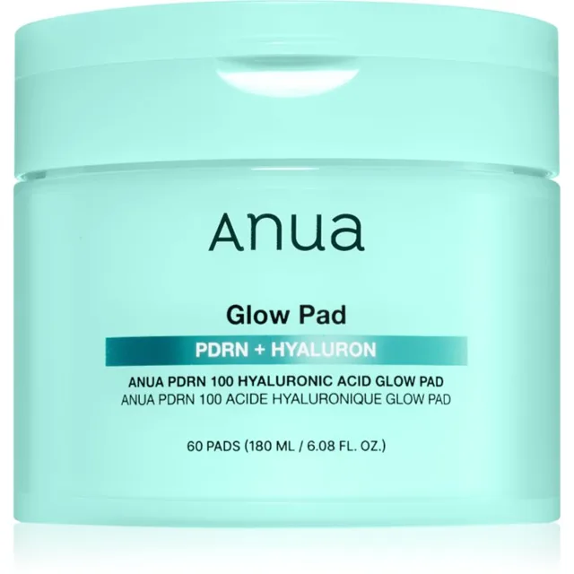 Anua PDRN 100 Hyaluronic Acid Glow Pad tonizační polštářky pro hydrataci a vypnutí pokožky 60 ks