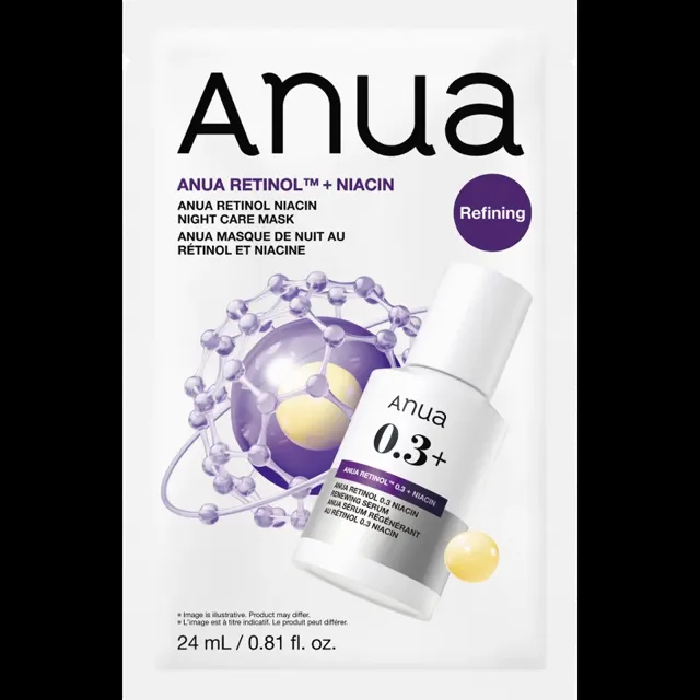 Anua  Pleťová maska pro noční regeneraci Retinol Niacin 24 ml