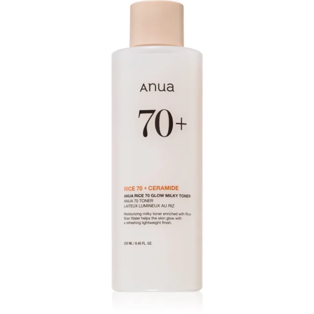 Anua Rice 70+ Glow Milky Toner hydratační tonikum pro rozjasnění pleti 250 ml
