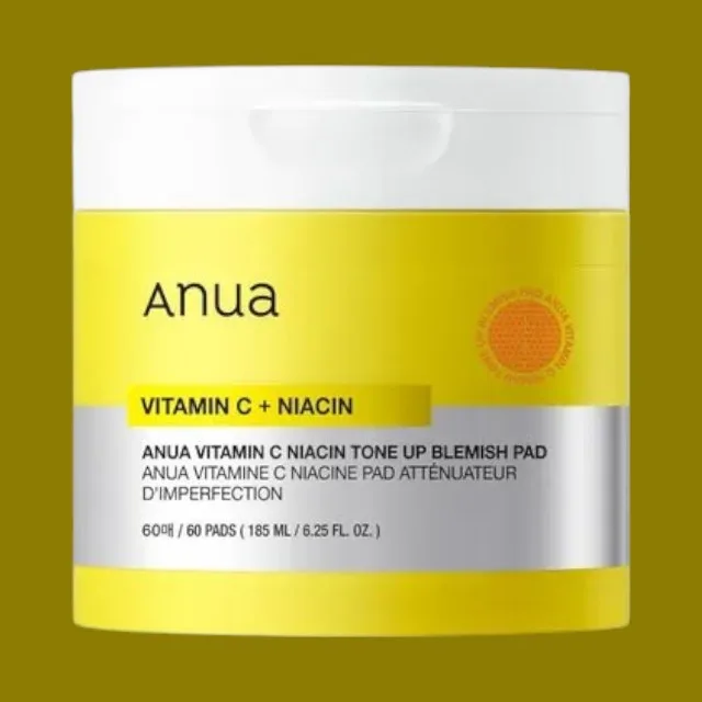 ANUA - Vitamin C Niacin Tone Up Blemish Pad - Rozjasňující tamponky s vitaminem C pro problematickou pleť - 60 ks