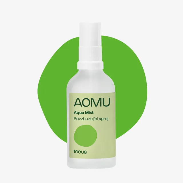AOMU Focus Aqua Mist, povzbuzující aromatický sprej na obličej a tělo, 50 ml