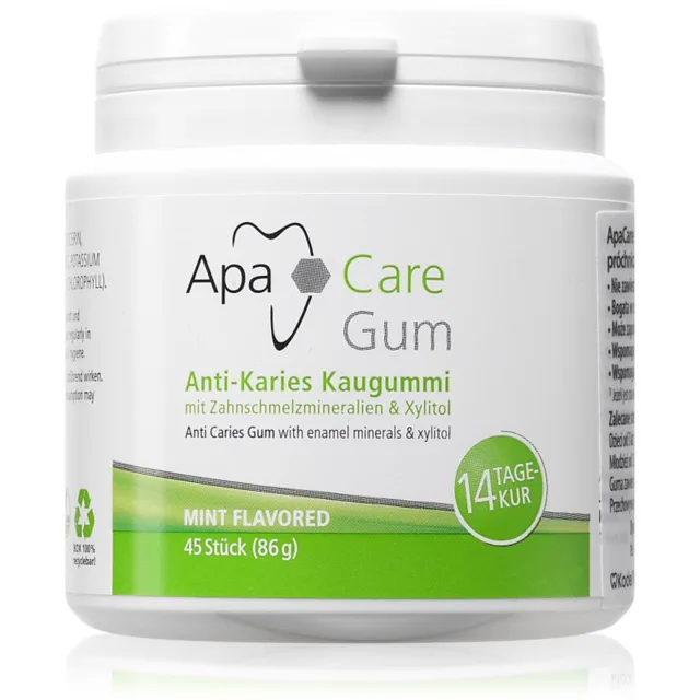 ApaCare Gum Anti Caries žvýkací guma příchuť Mint 45 ks