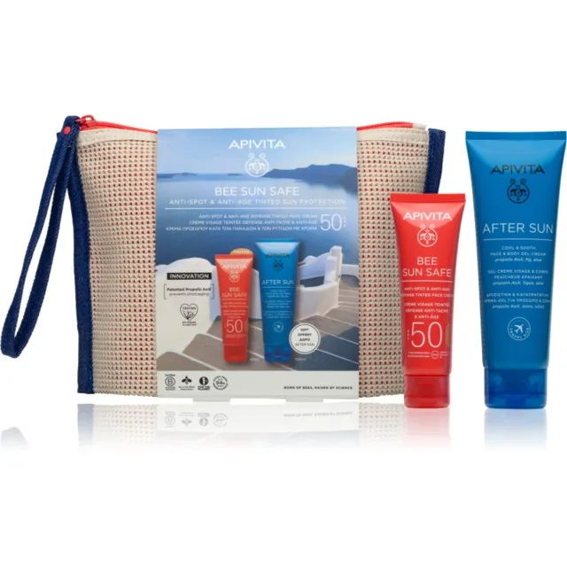 Apivita Bee Sun Safe Anti-spot & Anti-age Tinted Sun Protection sada na opalování