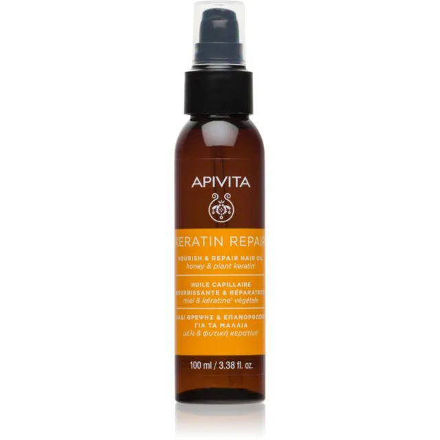 Apivita Keratin Repair Nourish Repair Hair Oil vlasový olej pro suché a poškozené vlasy 100 ml