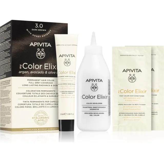 Apivita My Color Elixir barva na vlasy bez amoniaku odstín 3.0 Dark Brown 1 ks