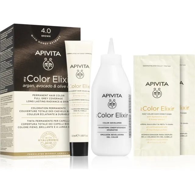 Apivita My Color Elixir barva na vlasy bez amoniaku odstín 4.0 Brown 1 ks