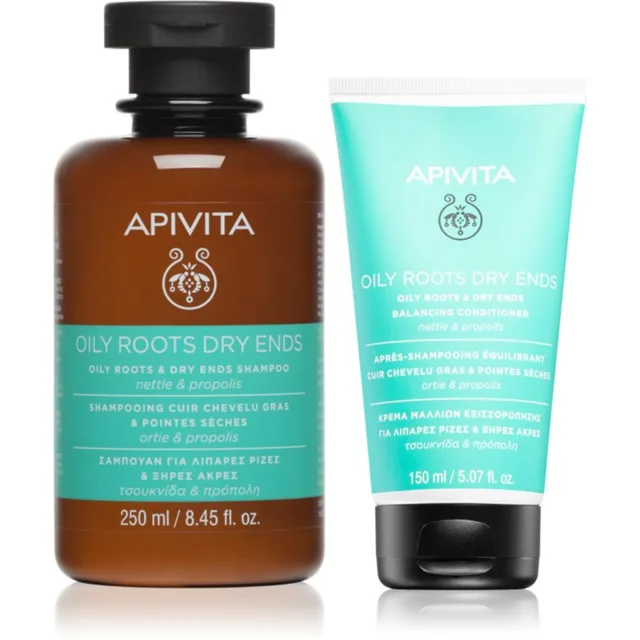 Apivita Oily Roots & Dry Ends sada pro mastnou vlasovou pokožku a suché konečky