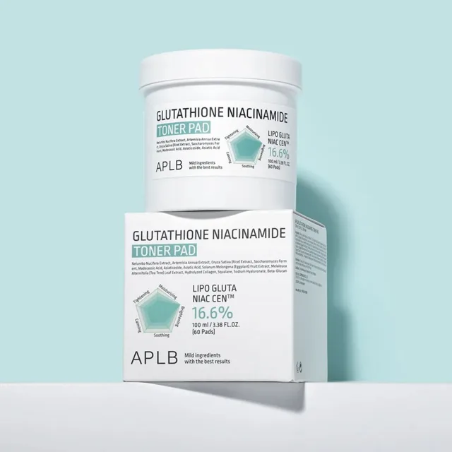 APLB - Glutathione Niacinamide Toner Pad - Rozjasňující tonerové tamponky - 60 ks/100 ml