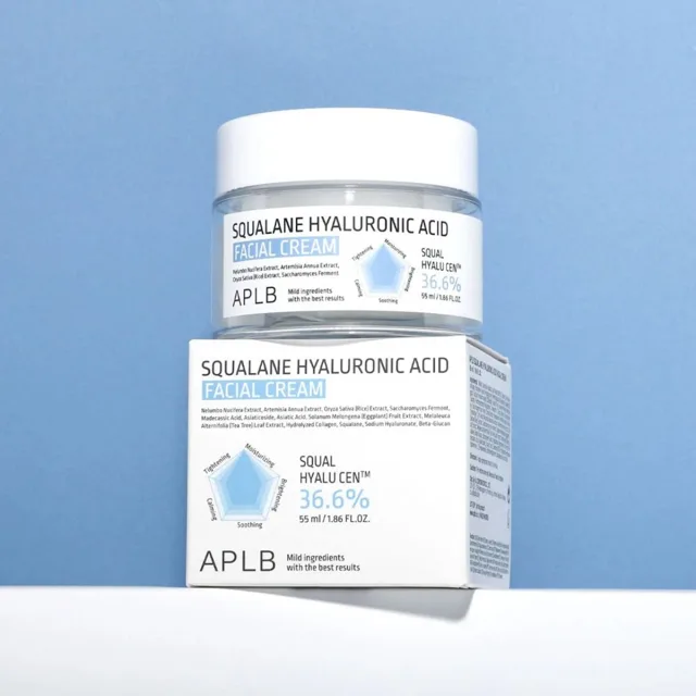 APLB - Squalane Hyaluronic Acid Facial Cream - Vysoce hydratační krém se skvalanem a kyselinou hyaluronovou - 55 ml