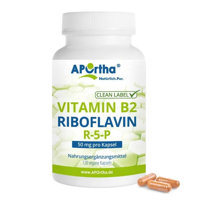 APOrtha Vitamin B2 - Riboflavin 50 mg - 120 kapslí