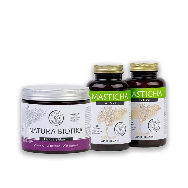 APOTHECARY 2x Masticha Active + Natura Biotika 200 kapslí