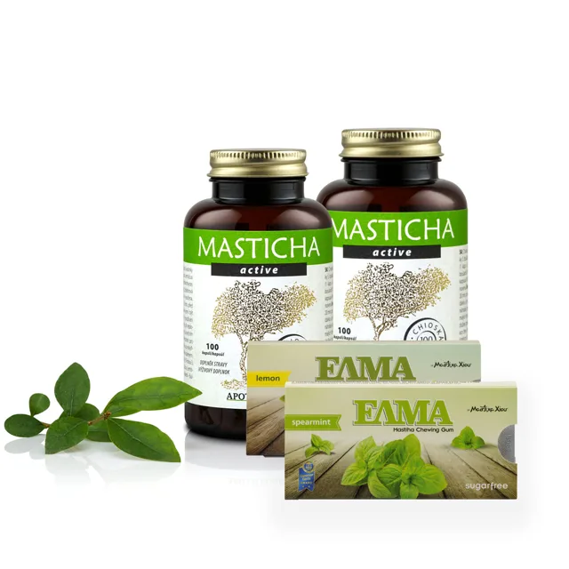APOTHECARY 2x Masticha Active + žvýkačky zdarma 200 kapslí