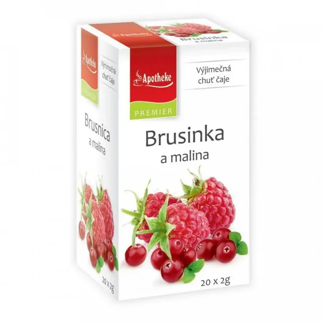 Apotheke Brusinka a malina čaj 20 x 2 g