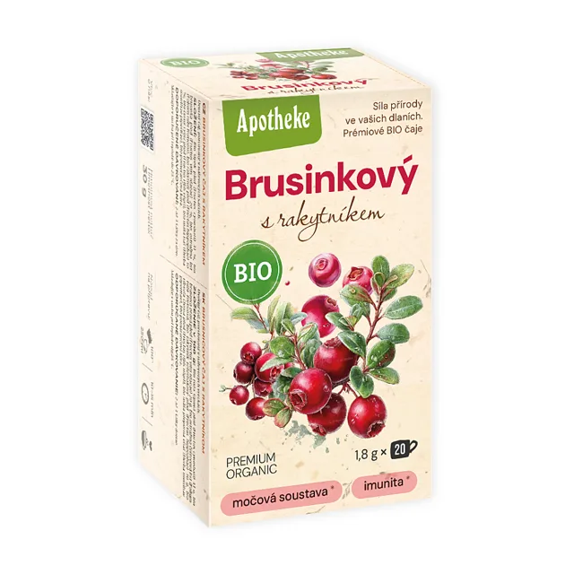 APOTHEKE Čaj brusinkový s rakytníkem BIO 20 sáčků